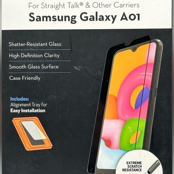 Duraglass Samsung Galaxy A01 screen protector tempered shatter resistant glass - Picture 2 of 4